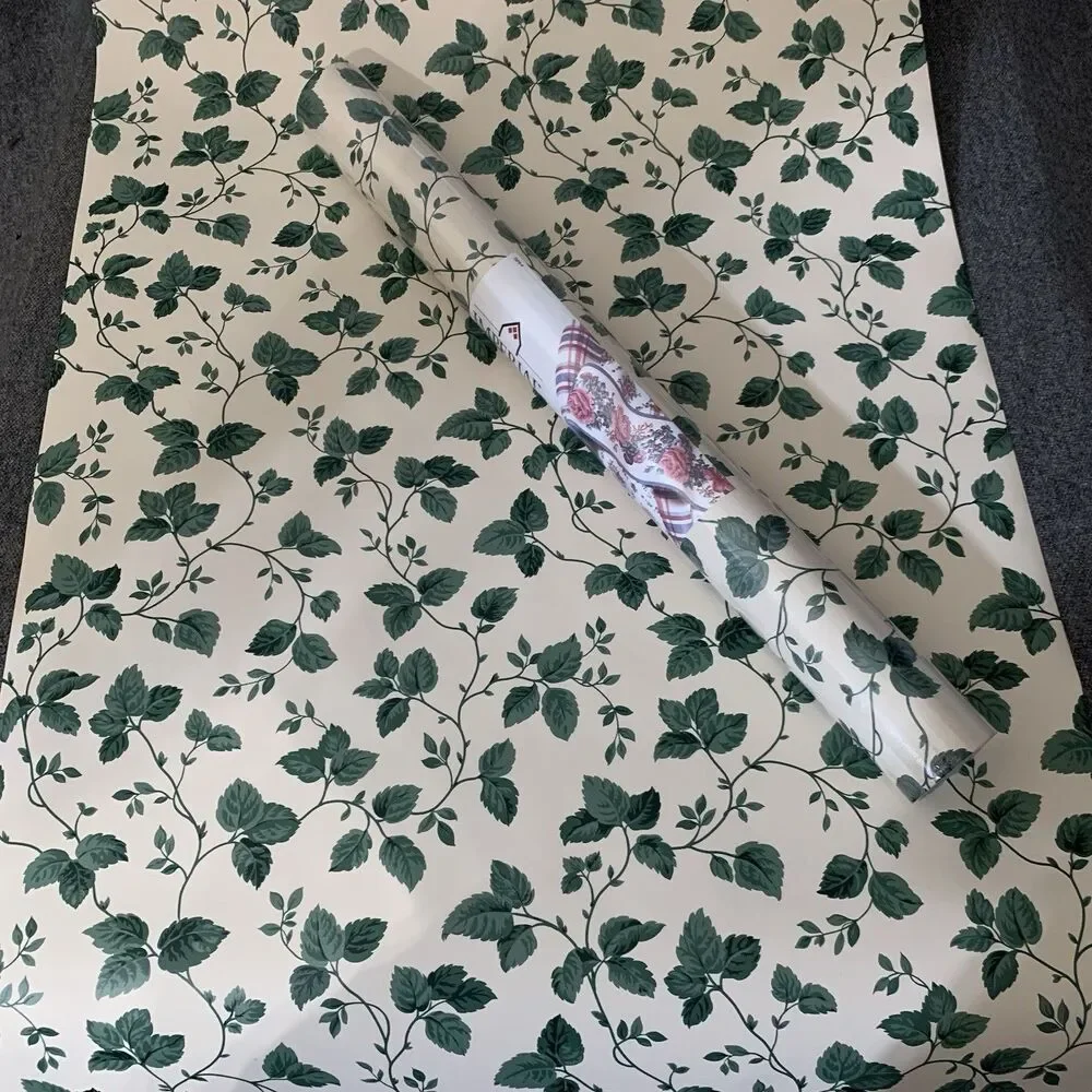 Vintage IVY LEAF VINE PREPASTED Wallpaper IMPERIAL Botanical 20.5 in. x 11 yds.
